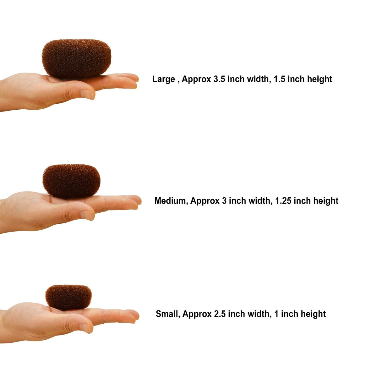 3pcs Hair Donuts Bun Maker Ring Style Mesh Chignon Ballet Dance Sock