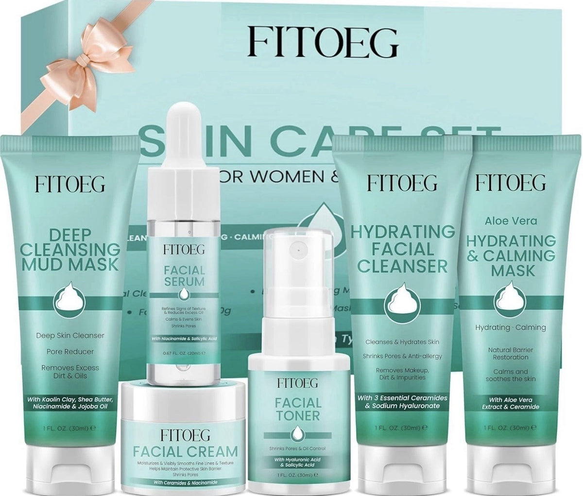 All Skin Types Skin Care Set for Women and Teens - Hydrating & Nourishing