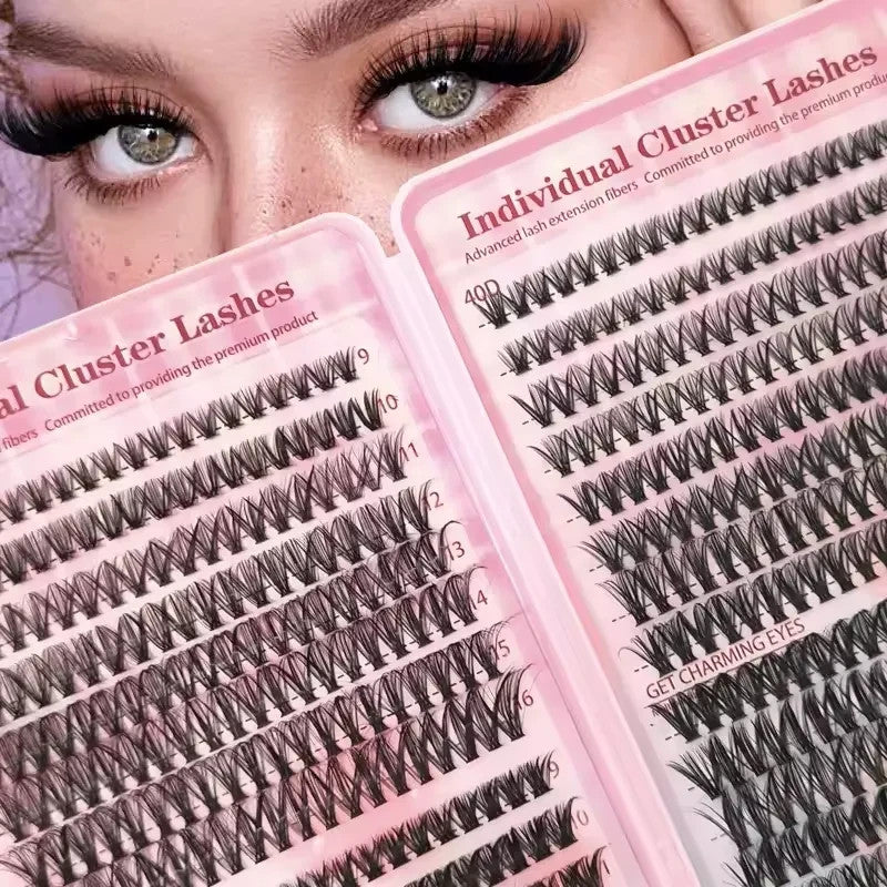 Lash Extension Kit 640Pcs DIY Individual Lash Clusters & Bond Supplies