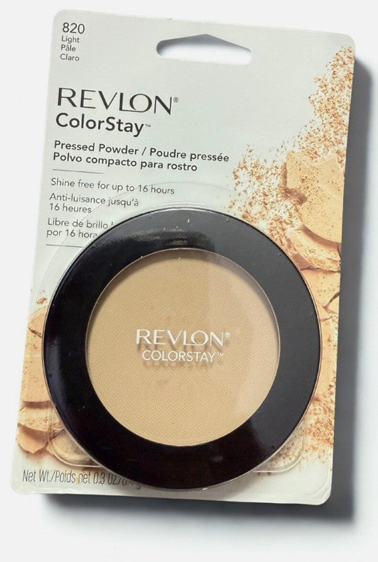 Revlon Colorstay 820 Light/Claro Pressed Face Powder - Shine-Free, Up to 16H