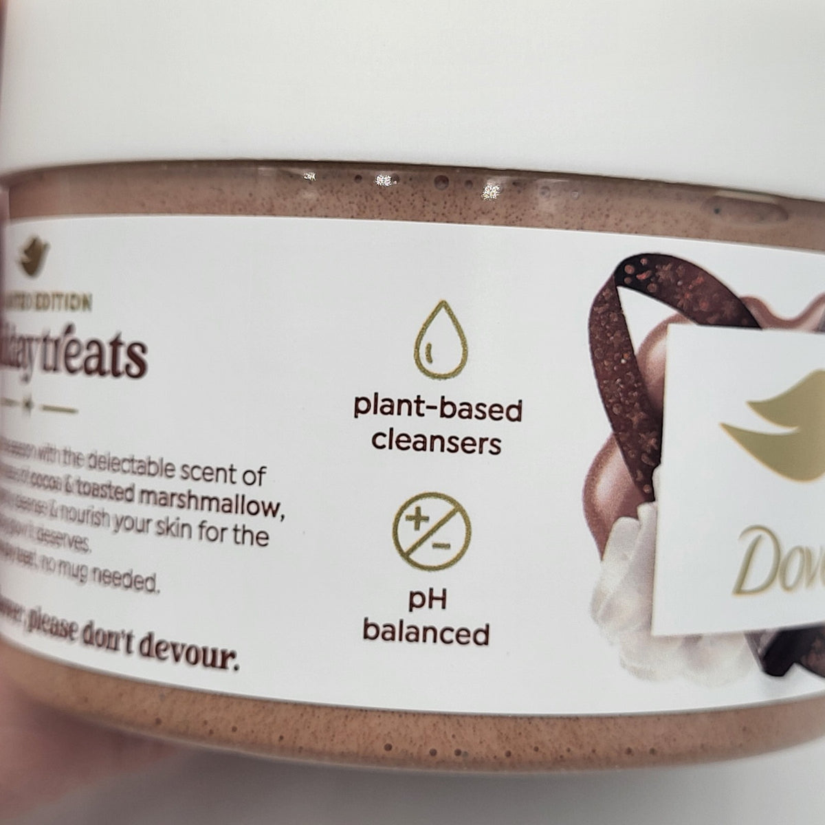 Lot of 3 Dove Hot Cocoa Swirl Body Scrub 10.5oz. Limited Edition