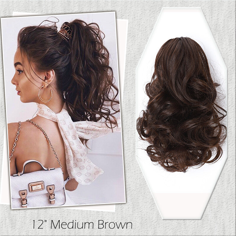 Fake Ponytail Clip-In Hair Extension Thick Natural Look 14 Inches