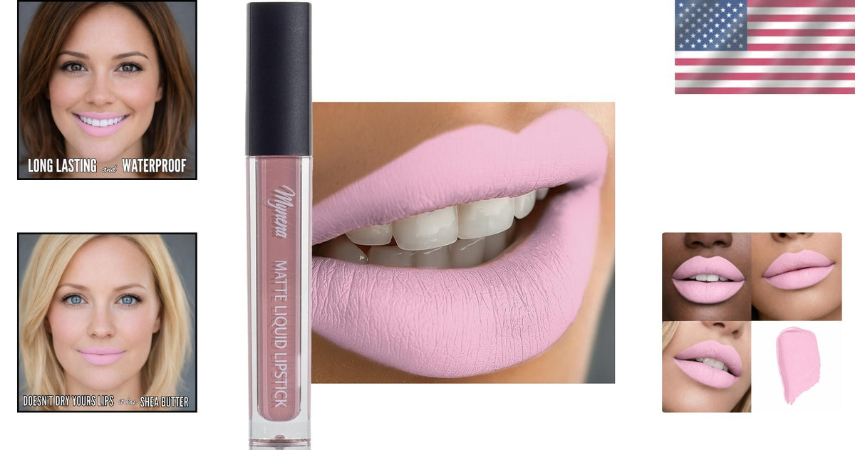 Matte Lipstick in Cool Pink - Long-Wear Transfer-Resistant & Cruelty-Free