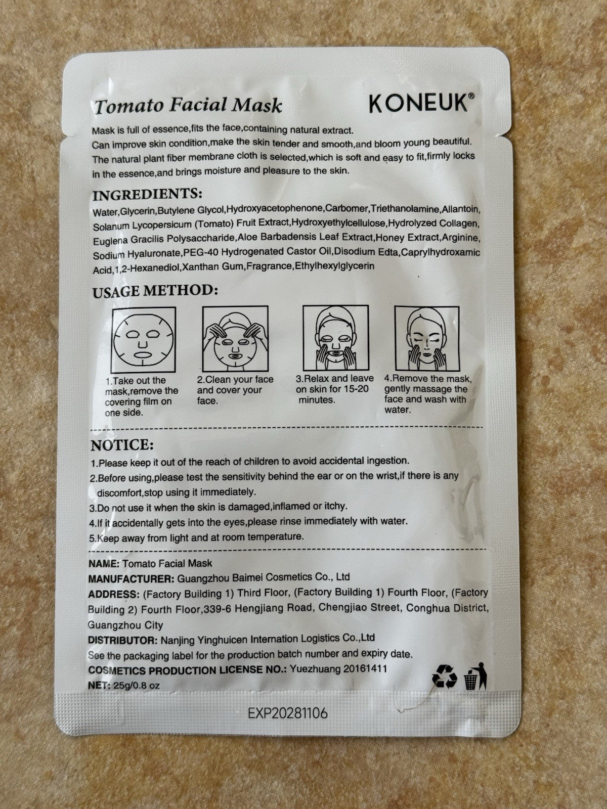 Tomato Collagen Essence Face Masks - Pack of 13