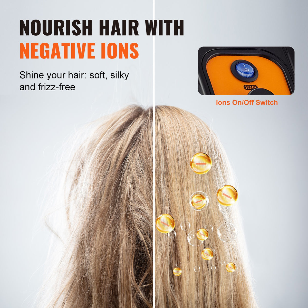 Ionic Hooded Hair Dryer 1875W Salon-Quality Hair Styling with Negative Ions