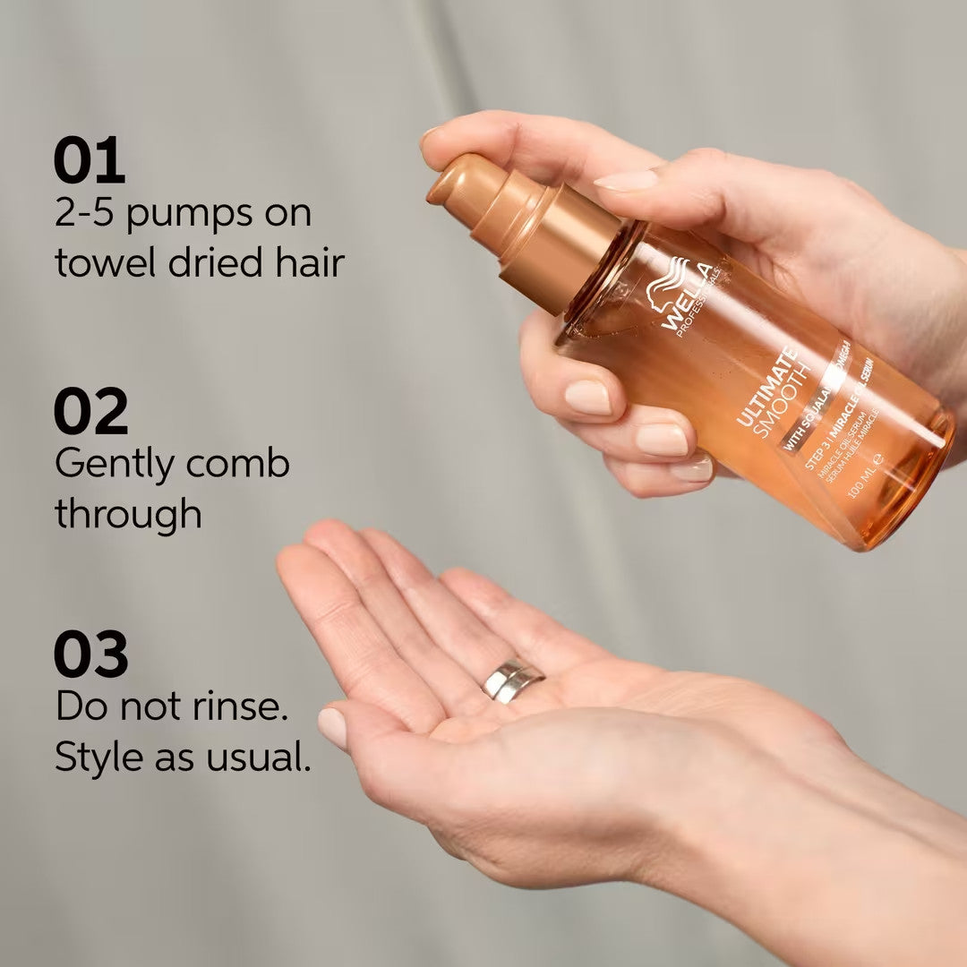 Hair Serum with Frizz Control & Heat Protection - Smoothing Oil for Dry & Frizzy Hair