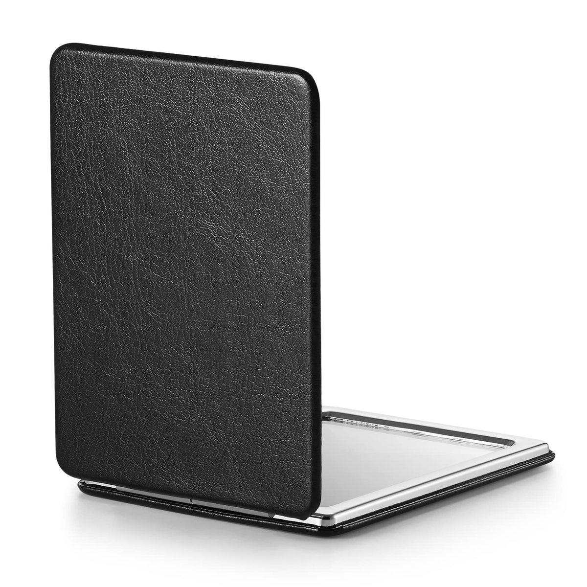 Compact PU Leather Mirror 1x/3x Magnification – Slim Pocket Compact Mirror for Purse