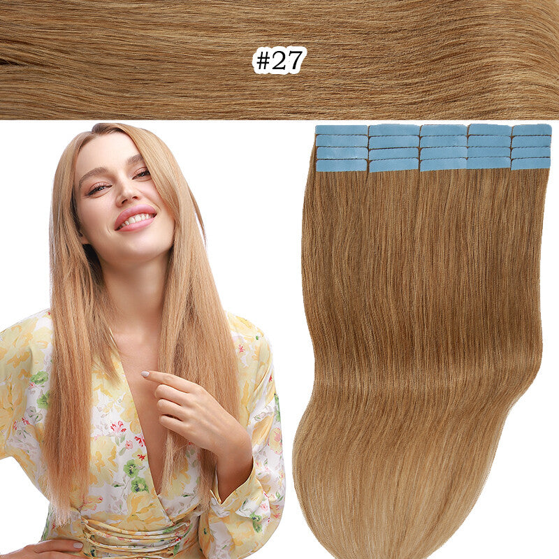 Russian Tape-In Hair Extensions Full Head 100% Remy Human Hair 60pcs