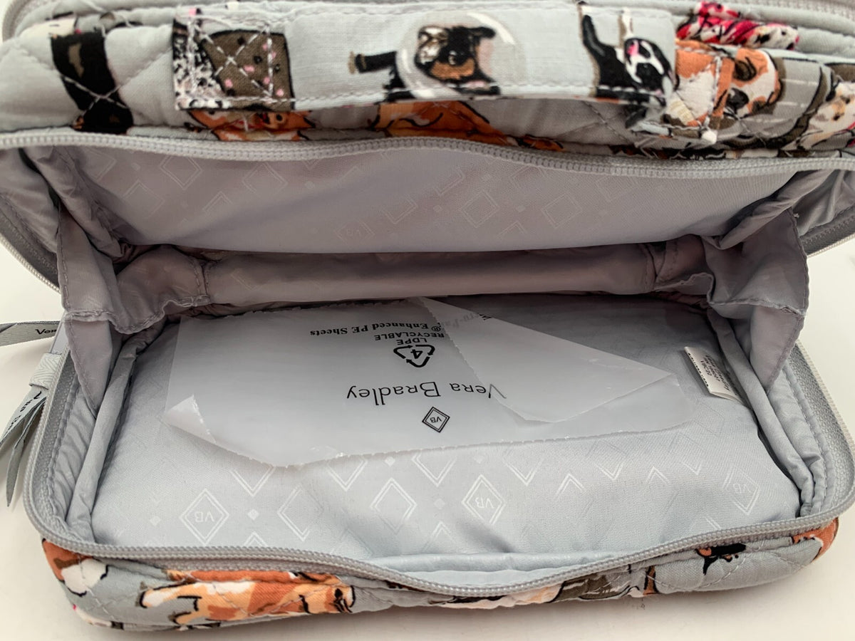 Small Makeup Case with Dog Show Print - Compact Travel Organizer