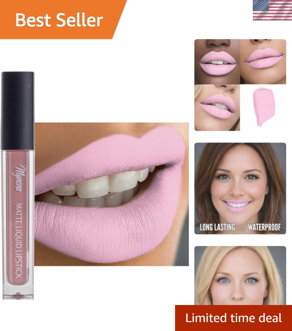Matte Lipstick in Cool Pink - Long-Wear Transfer-Resistant & Cruelty-Free