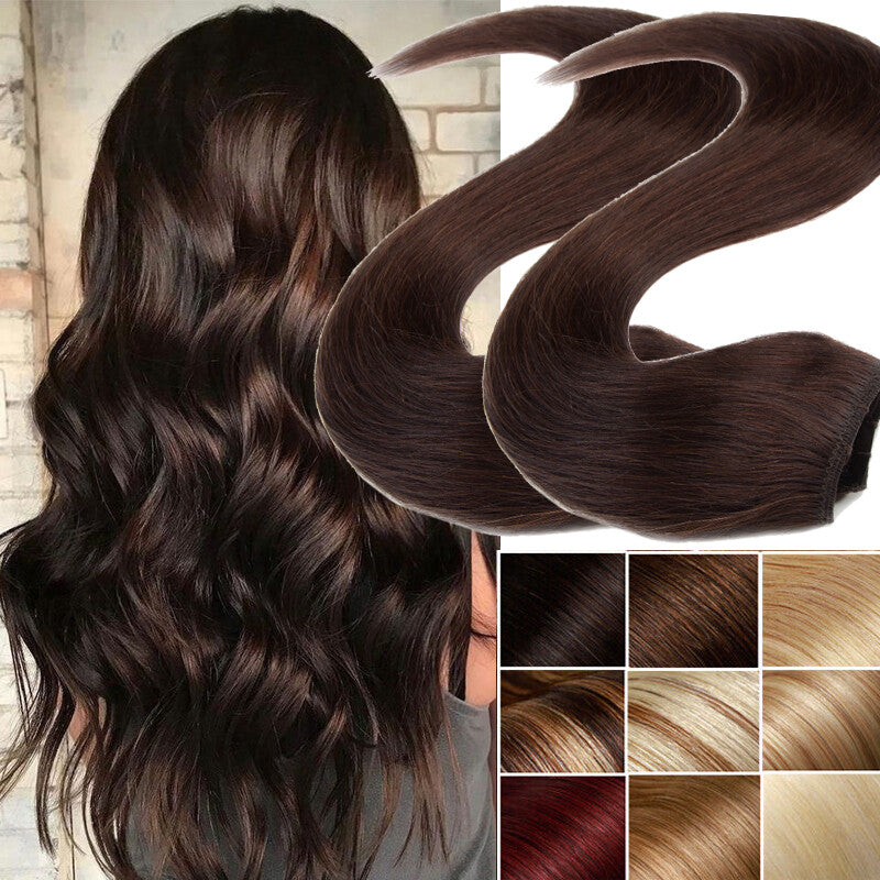 Russian Clip-In Hair Extensions 100% Remy Human Hair Full Head Long-Medium