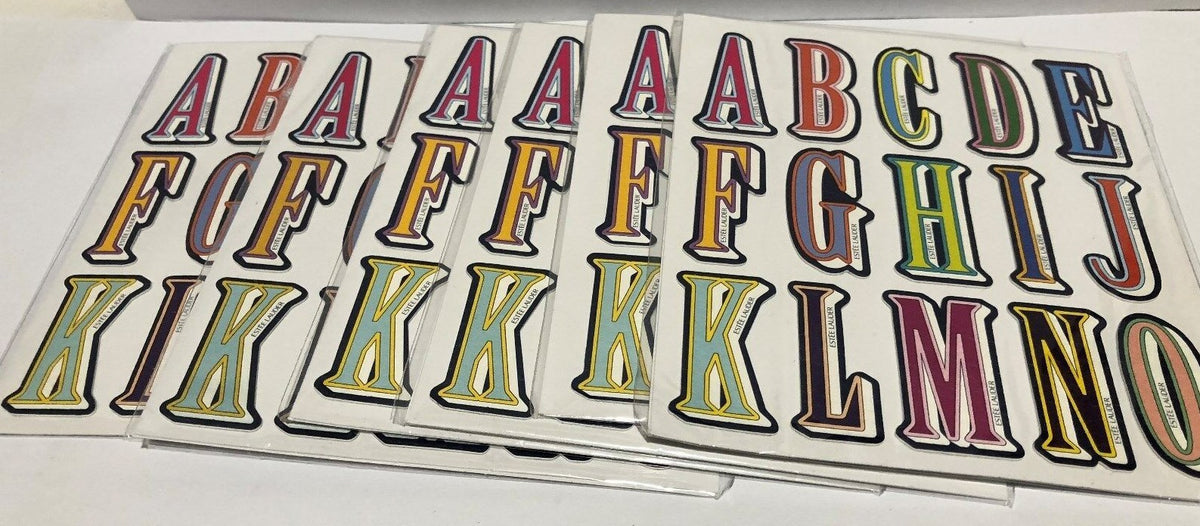 Alphabet Letter Sticker Monogram Kit - 6 Pack for Crafts & Decor