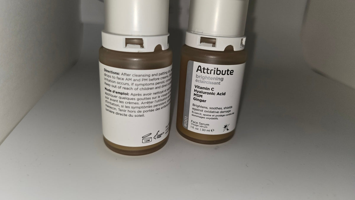 Brightening Face Serum with Vitamin C & Hyaluronic Acid - 2 Pack, 1 oz