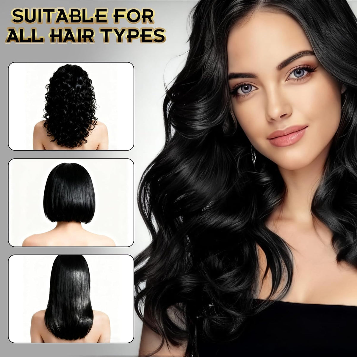 Black Hair Dye Shampoo 3-in-1 for Gray Hair