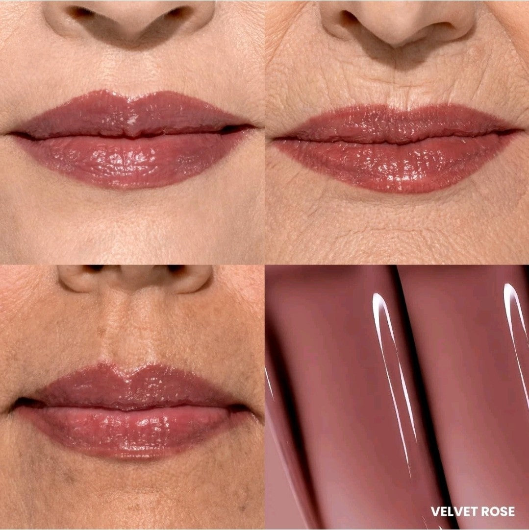 Plumping Lip Balm for Mature Women - 3-in-1 Lipstick in Velvet Rose