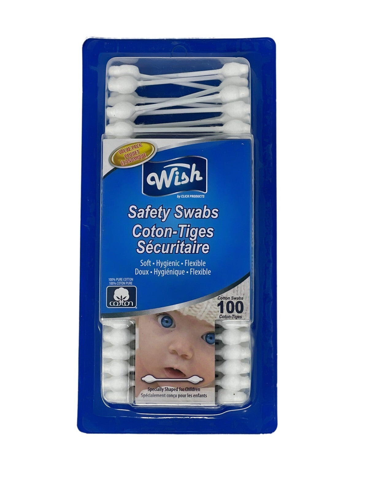 Baby Safe Ear Cleaning Cotton Swabs - 200 Large Tips for Newborns & Kids