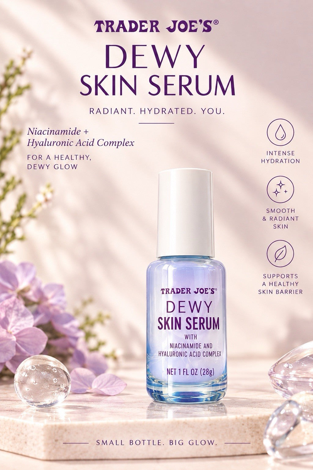 Trader Joe's Dewy Skin Serum (2 Packs), 1 fl oz/30 mL/each