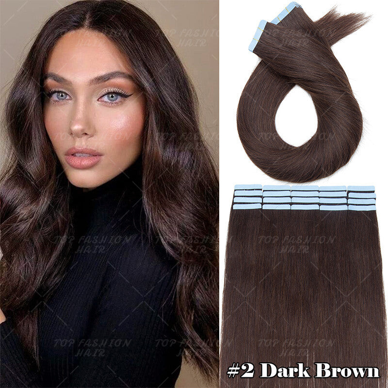 Remy Human Hair Tape-In Extensions 18-22 Inches - Thick & Natural Look