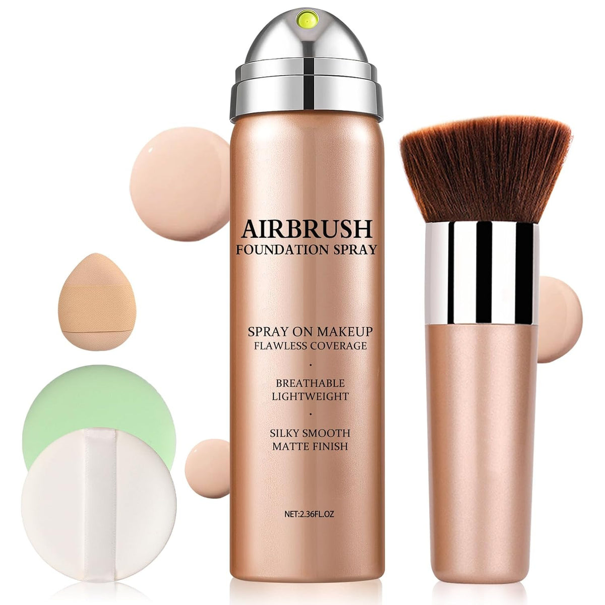 Airbrush Foundation for Mature Skin - Full Coverage, Hydrating, Long-Lasting