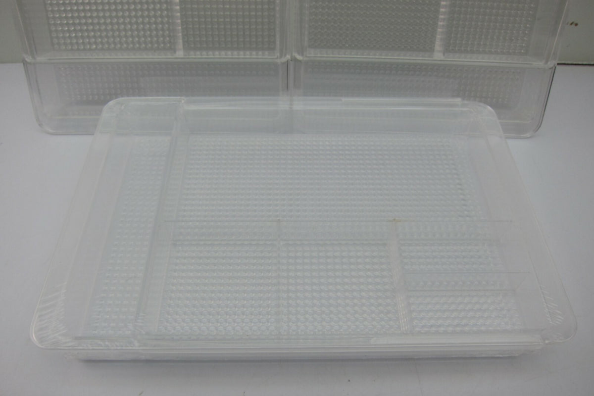 Expandable Makeup Organizer 3-Piece Set - Adjustable Cosmetics Trays, 11 1/4"