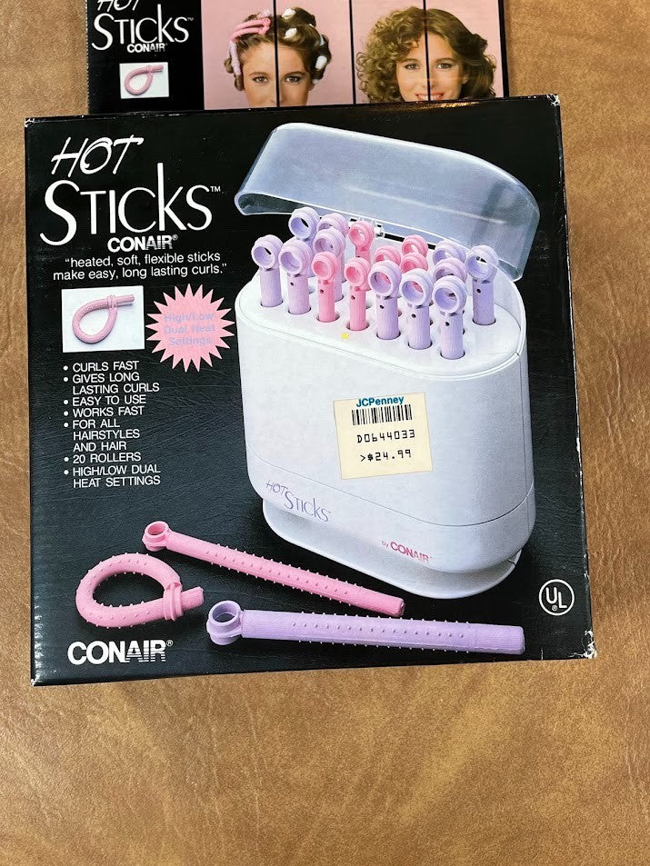 Vintage Conair 80s Hot Sticks Travel Hot Rollers - Flexible Bendable, NEW
