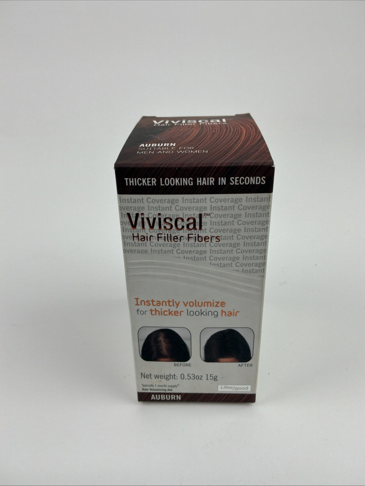 Viviscal Hair Filler Fibers Dark Auburn for Men & Women 0.53oz