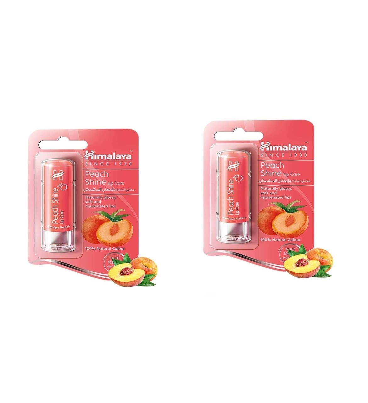 Peach Shine Lip Balm Set - Natural Moisturizing Lip Care with Vitamin E