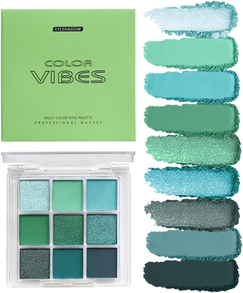 4-Piece Eyeshadow Palette Set with Matte and Glitter Finishes - Vibrant Colorful Eye Makeup