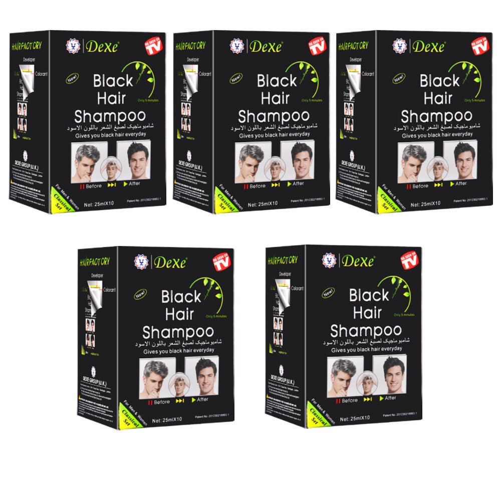 Herbal Black Hair Dye Shampoo Anti-Hair Loss Long-Lasting Nourishment 30 Pack
