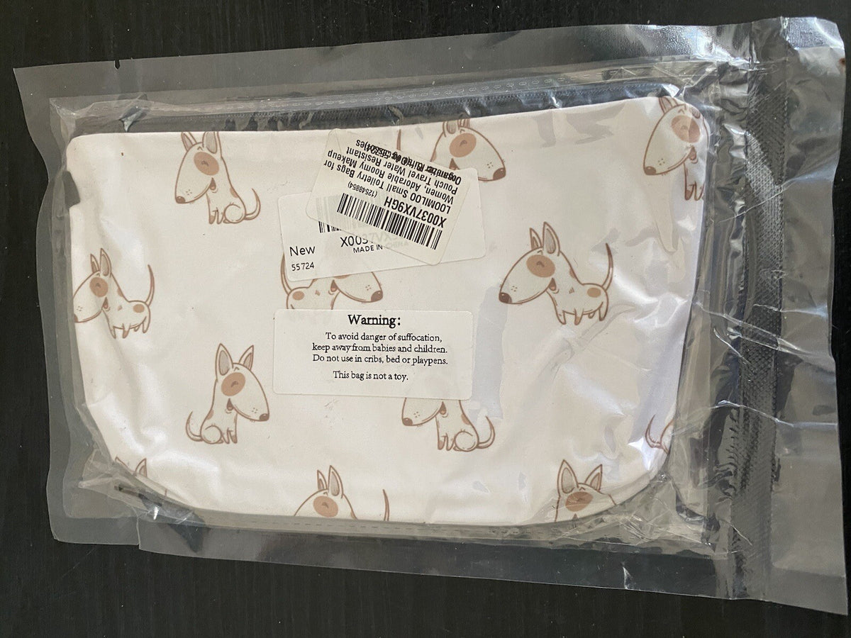 Small Puppy Dog Toiletry Bag - Adorable Travel Makeup & Organizer Pouch