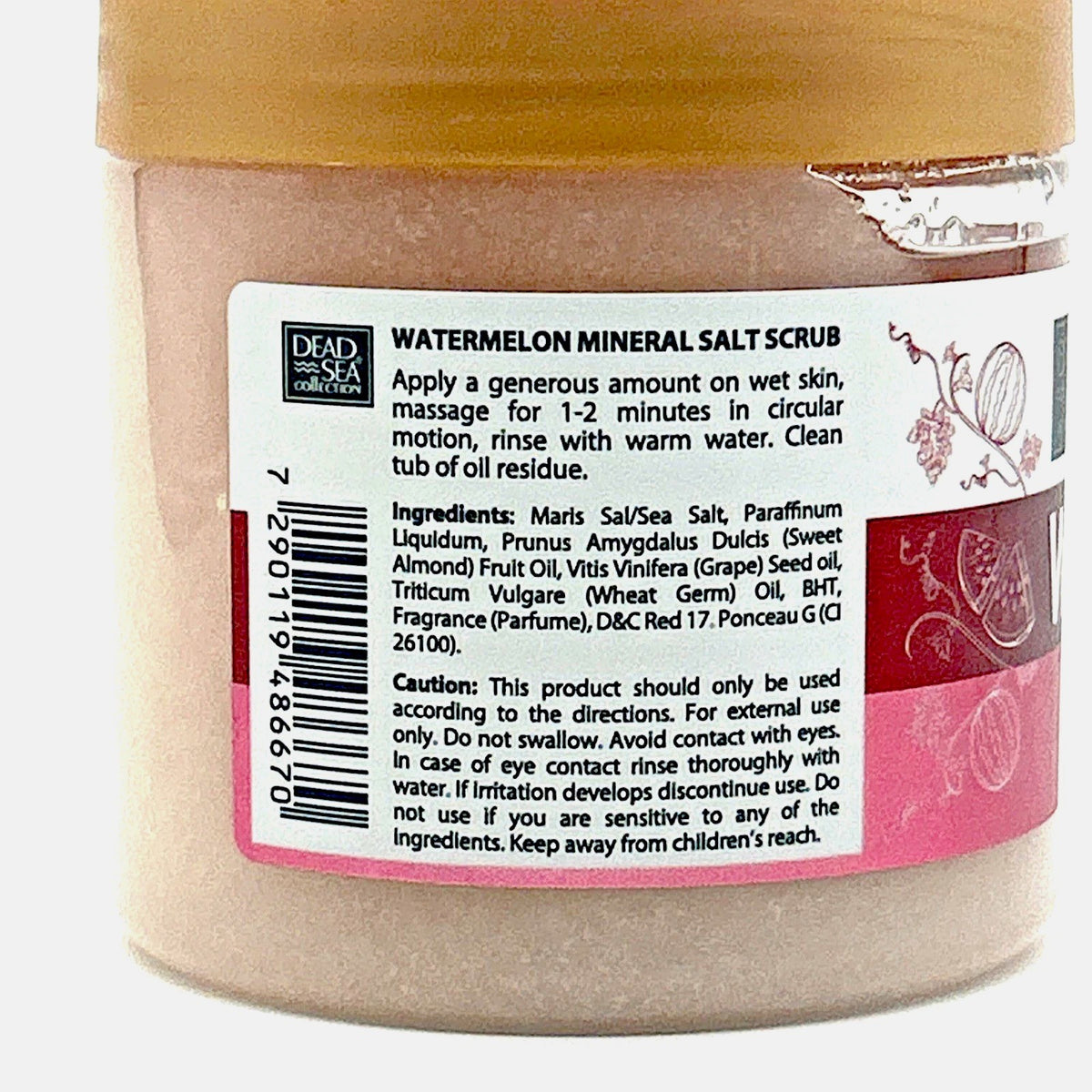 Dead Sea Collection Watermelon Exfoliating Glow Mineral Salt Scrub