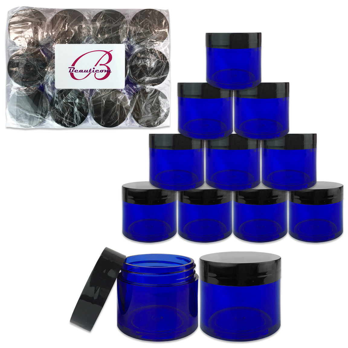 12 Pcs 30g Acrylic Sample Jars BPA Free for Cosmetics, Food & Art Storage
