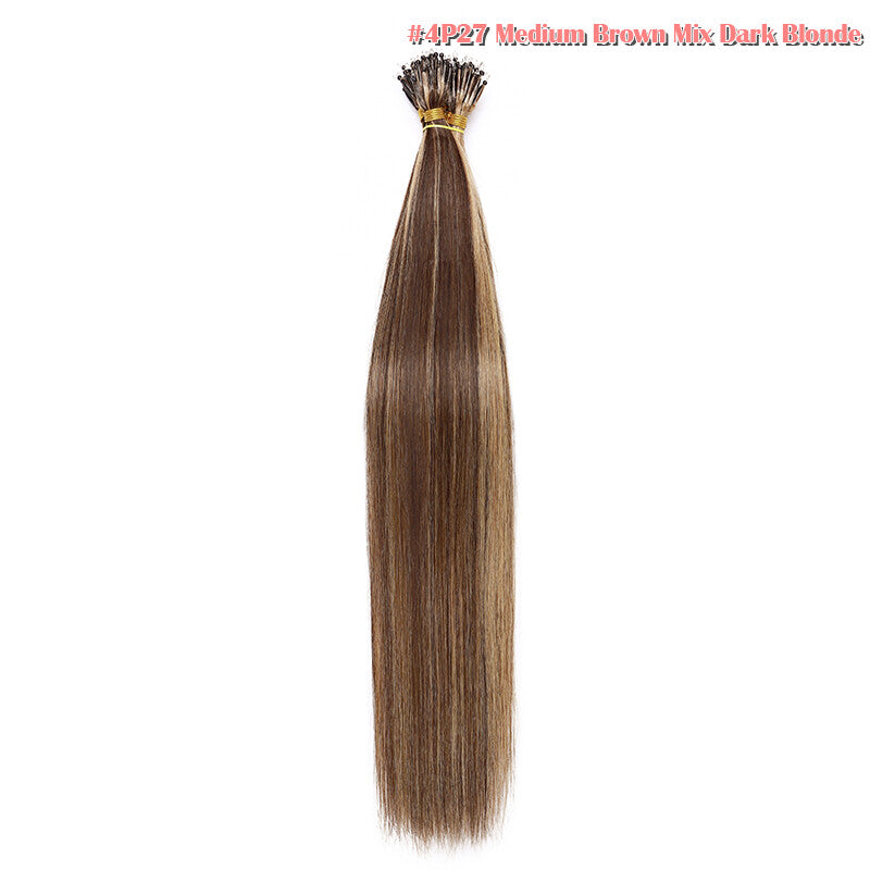 Nano Ring Hair Extensions Set - Real Remy Human Hair Full Head Thick 150g