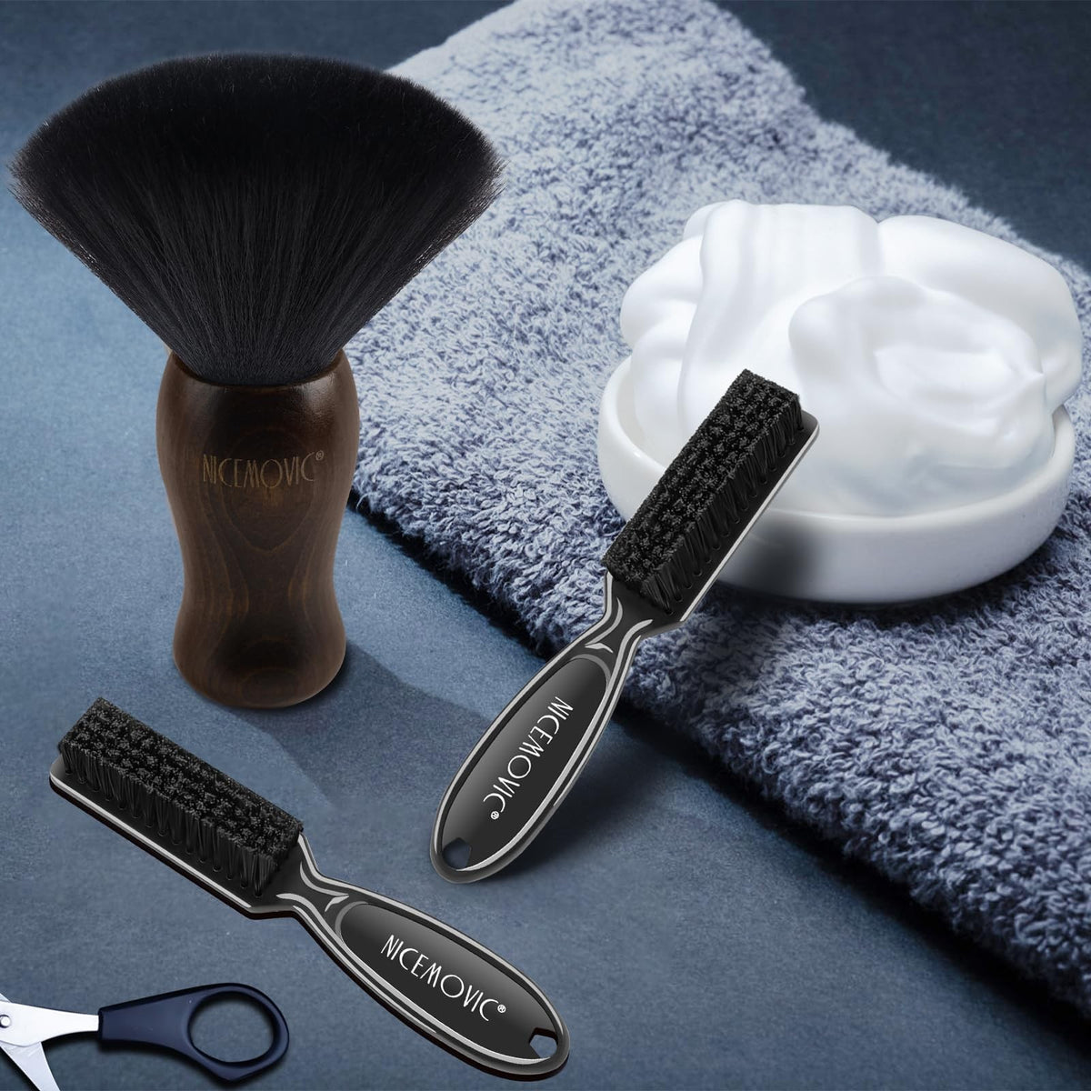 3-in-1 Barber Neck Duster Brush Set for Haircutting & Cleaning