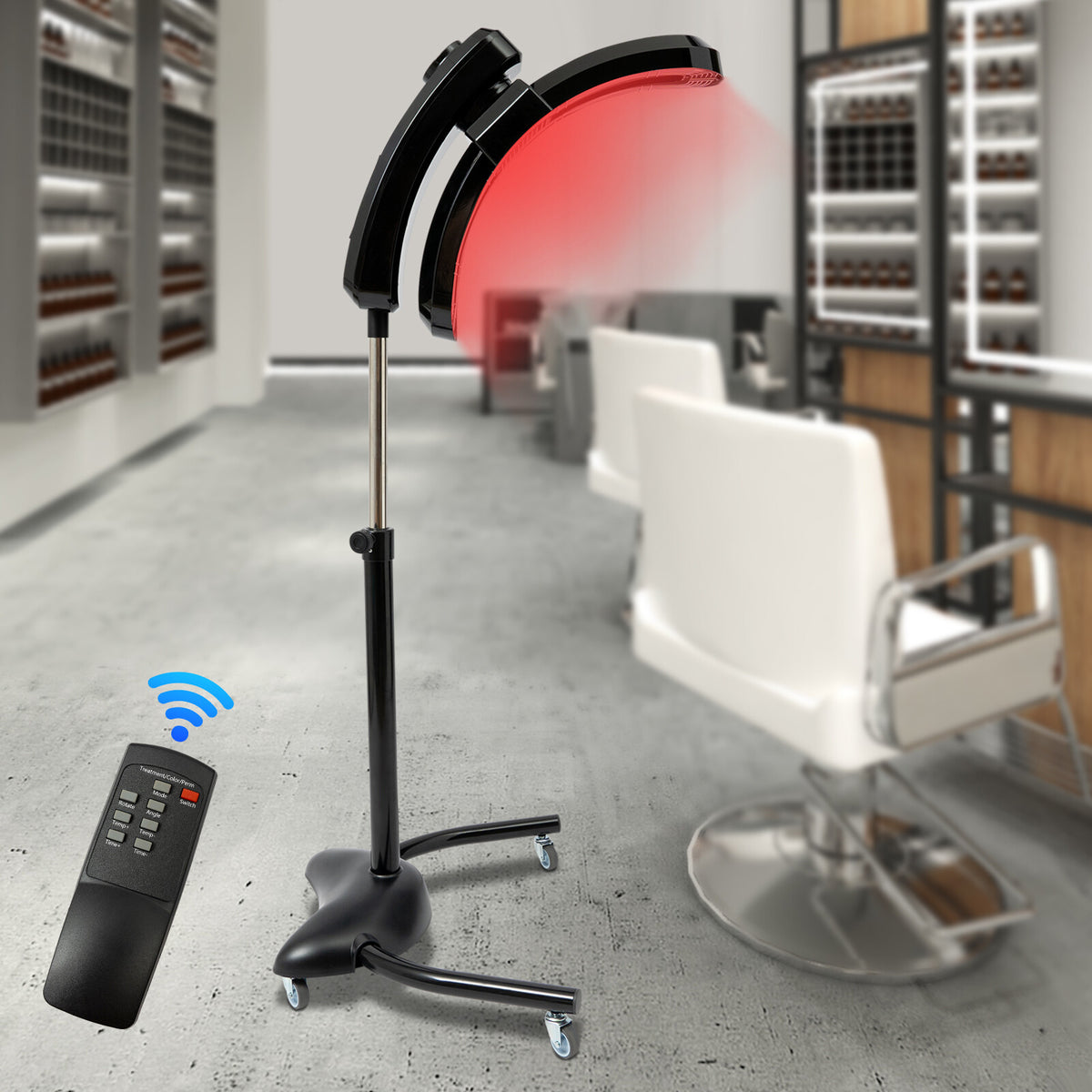 Vertical Hair Dryer Stand 950W Hairdressing Heater for Salon & Styling