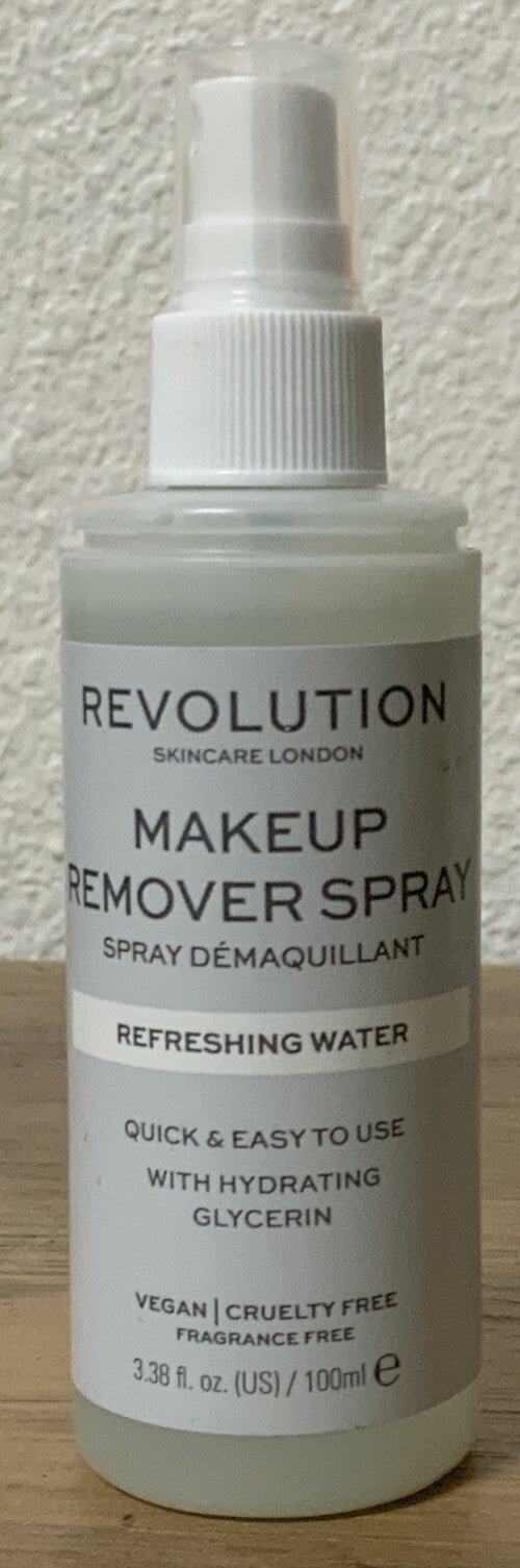 Revolution Makeup Remover Spray - Refreshing Water for Skin, 3.38 fl oz
