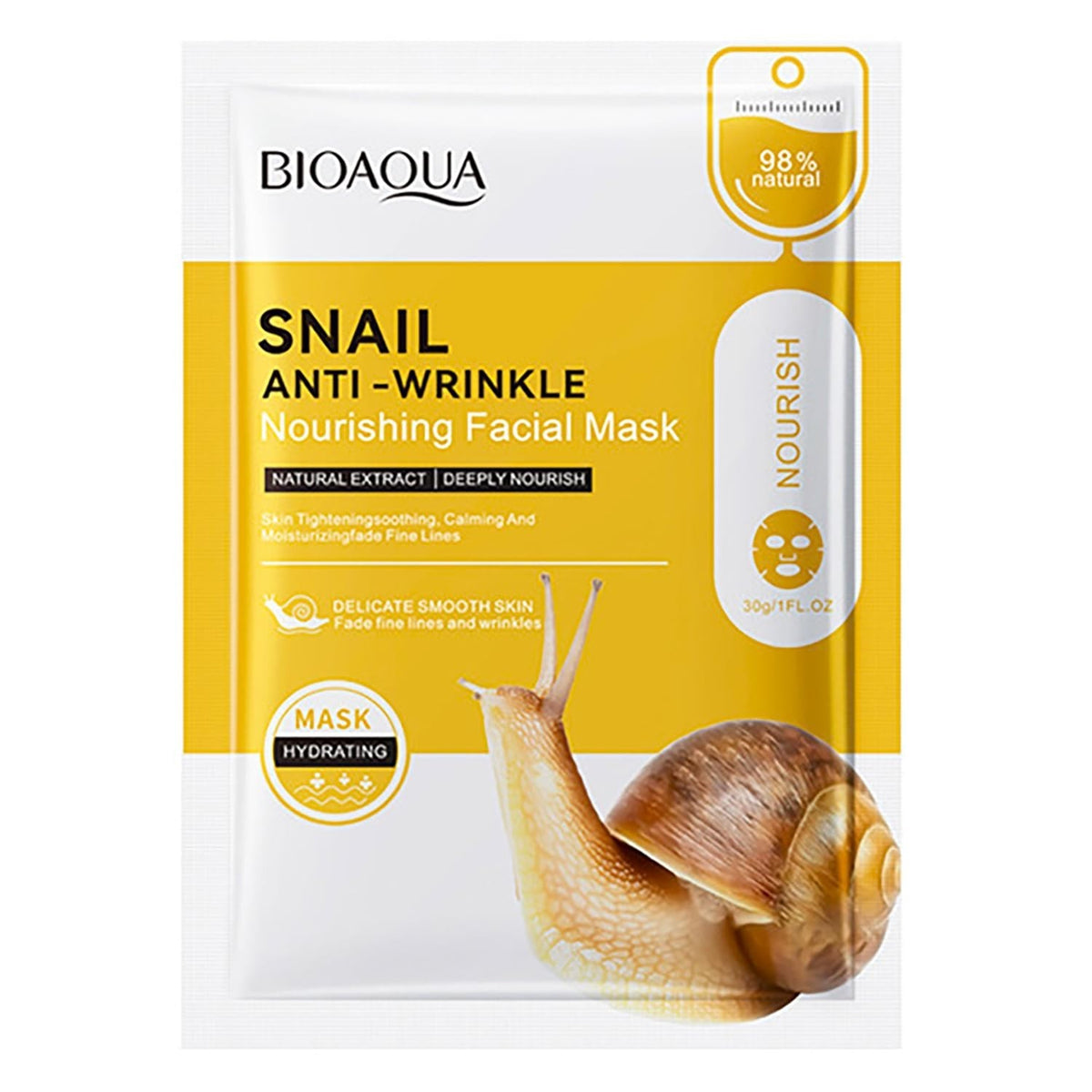 Facial Mask Set Moisturizing Anti-Wrinkle 5pc - Snail