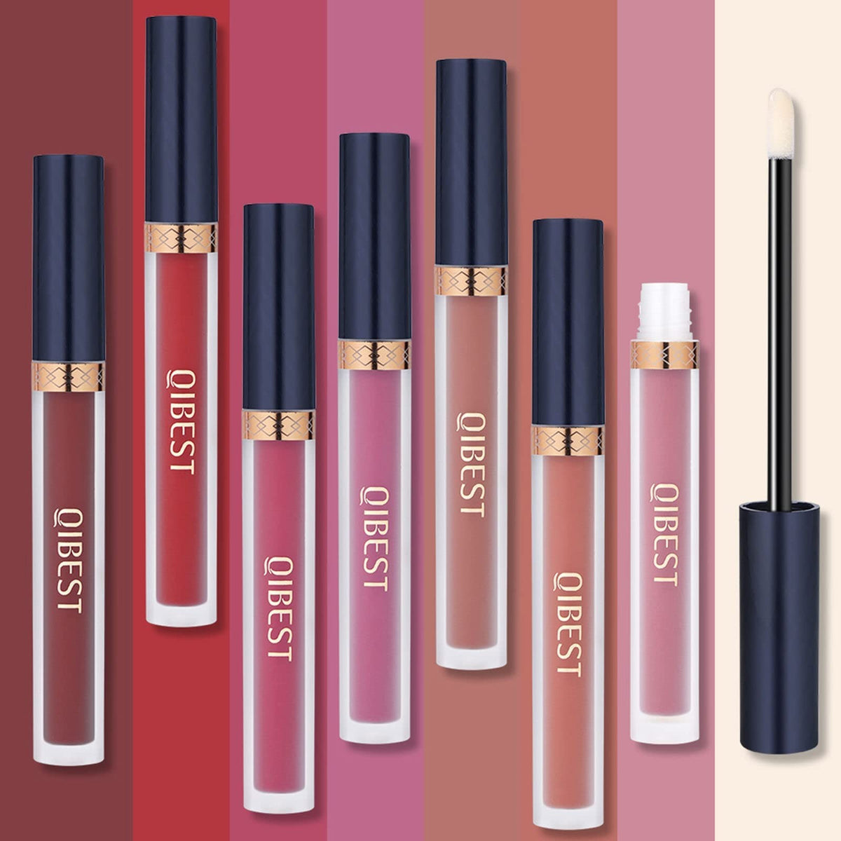 Liquid Lipstick Set 8 Colors Matte Lip Gloss & Lip Plumper - Long Lasting