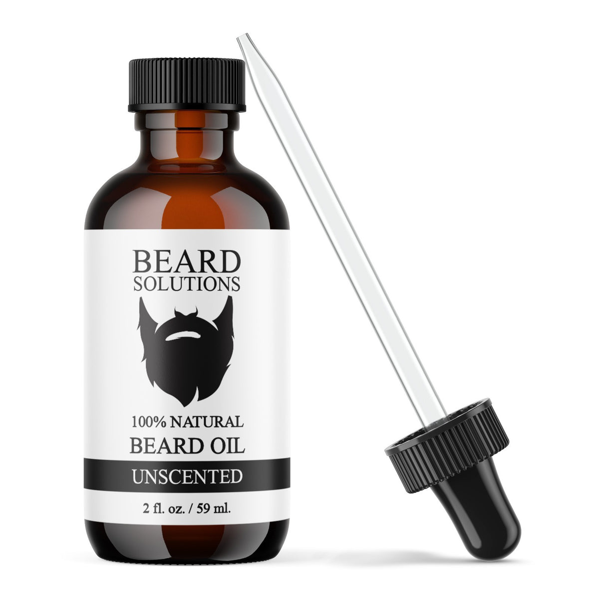 Natural Beard Oil for Hair Growth & Grooming - Unscented, 1oz+