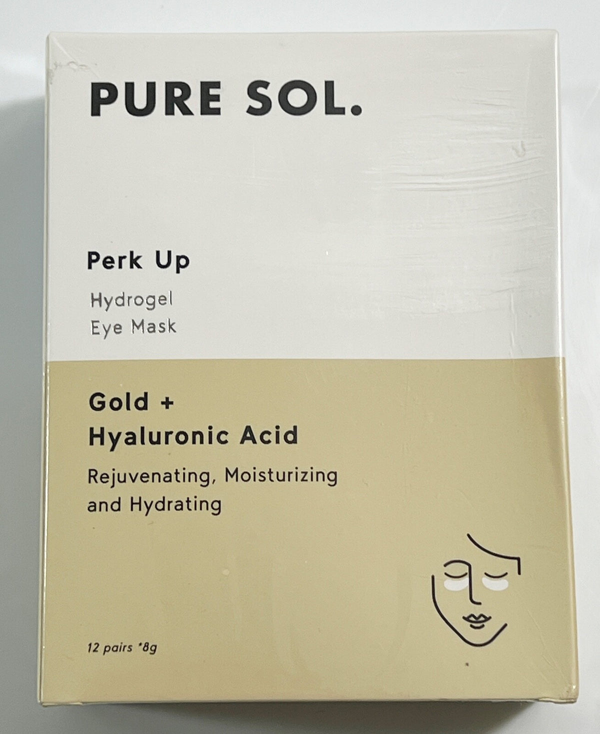 Hydrogel Eye Masks with Hyaluronic Acid - 12 Pairs, Gold Infused, Brightening