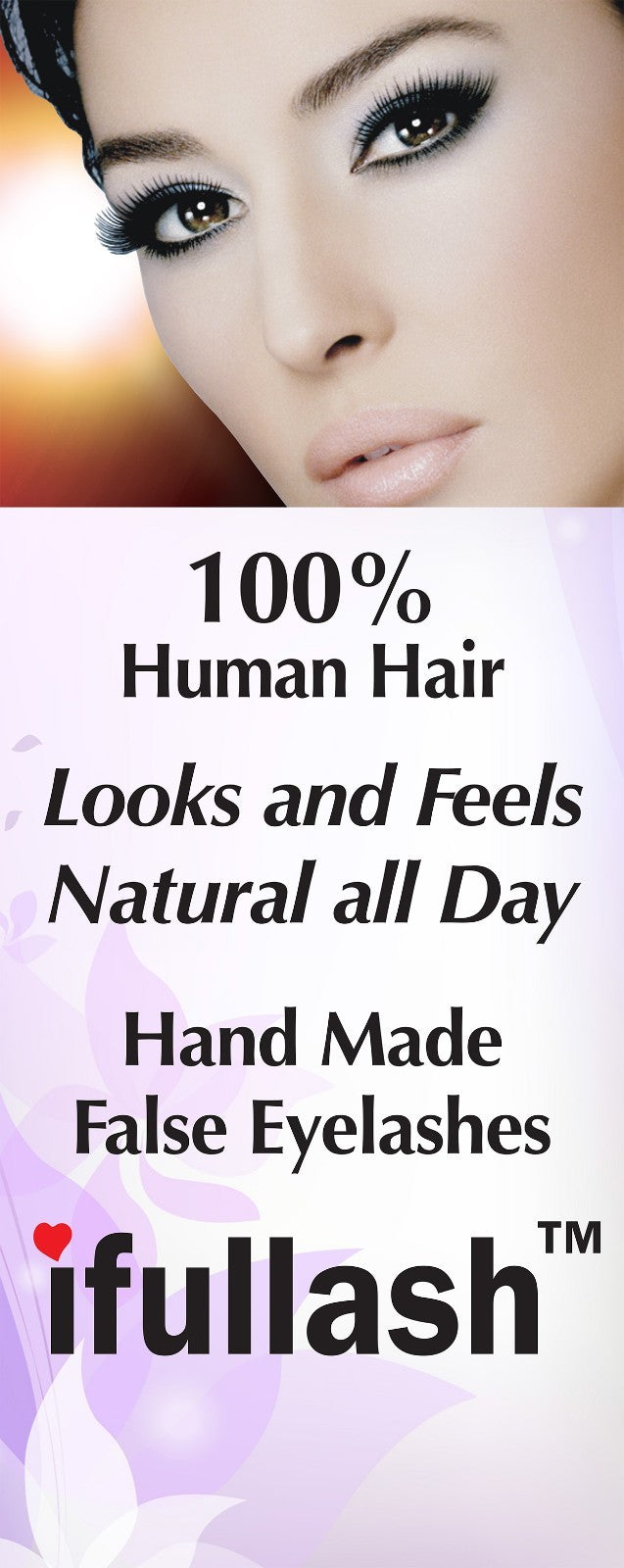 6 or 12 Pairs Human Hair False Eyelashes - Natural Look, Handmade