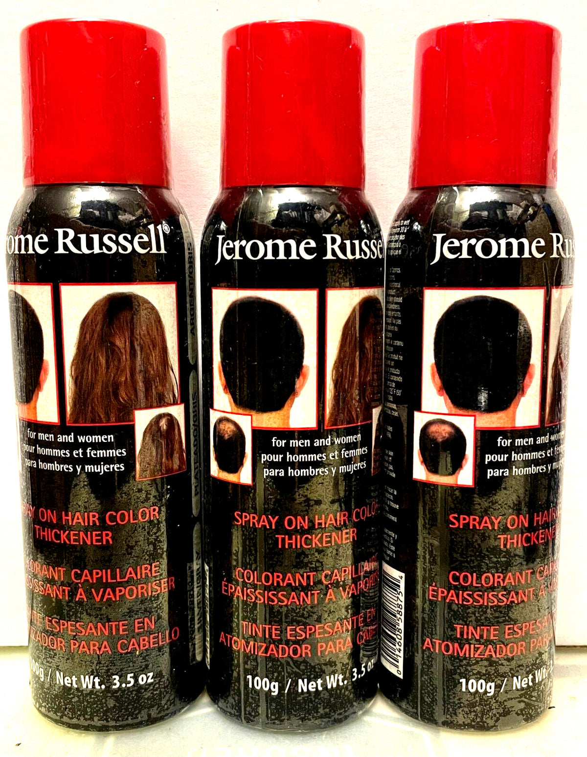 Silver Gray Temporary Spray Hair Color & Thickener, 3.5 oz (3-Pack)