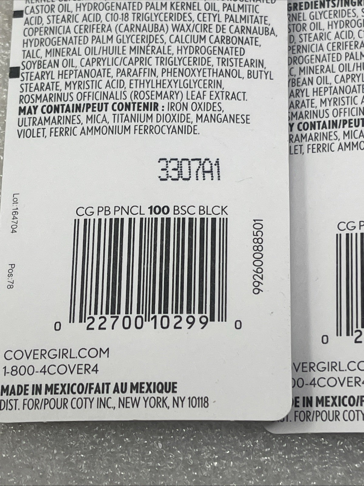 CoverGirl Perfect Blend Perfect Point Eye Liner Pencils - Black, Set of 4