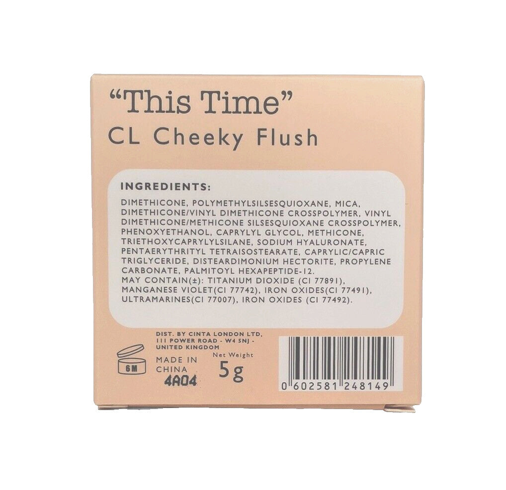 Cream to Powder Blush - Cheeky Flush in This Time - Highly Pigmented, Silky Finish