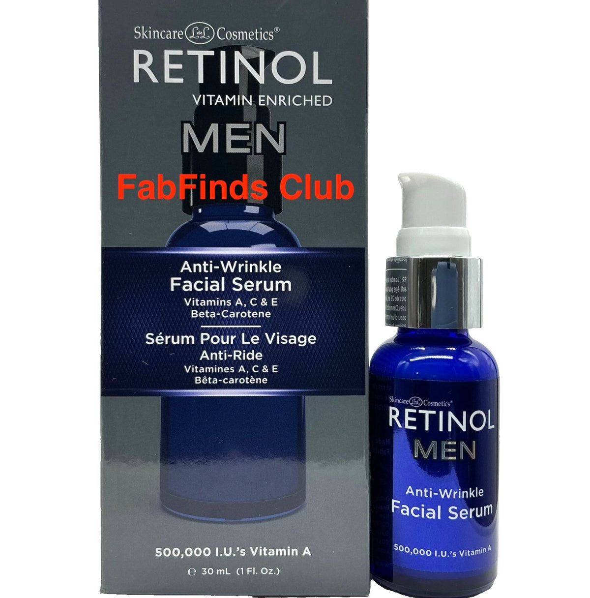 Men's Retinol Anti-Wrinkle Facial Serum Set - Reduce Lines & Aging Signs
