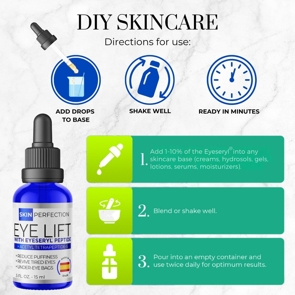 Eyeseryl Anti-Aging Eye Serum Booster for Puffy Eye Bags Reduce Puffiness and Tighten Skin
