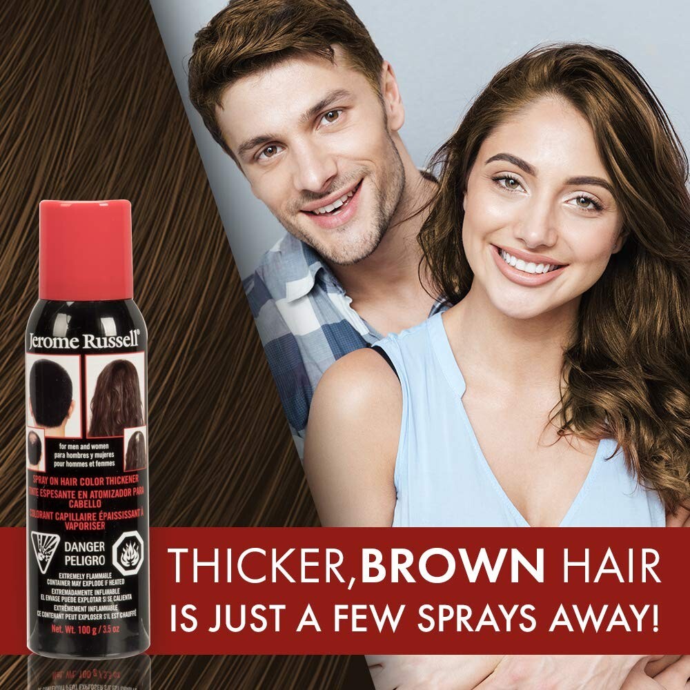Spray on Hair Color Thickener Jet Black 3.5 oz (3 Pack)