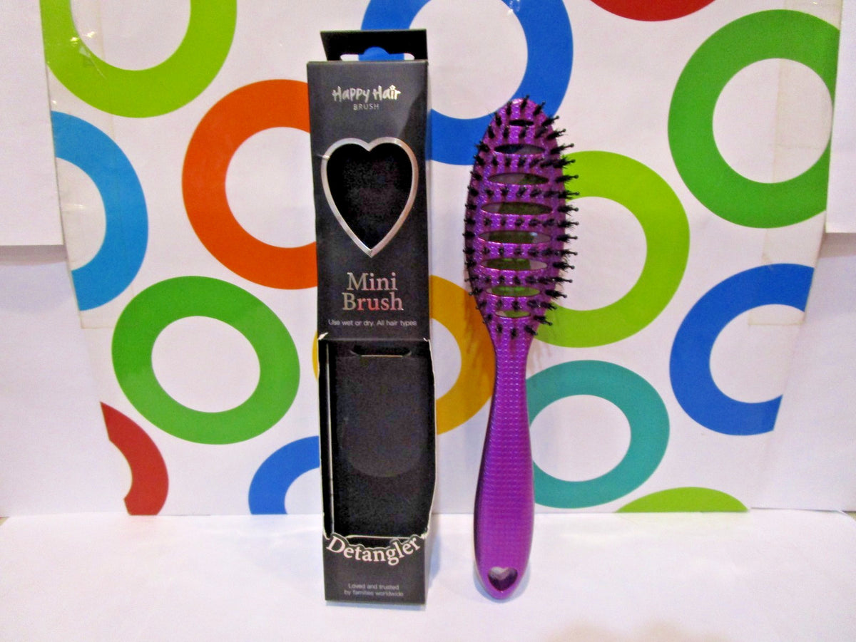 Mini Detangler Hair Brush - Small Compact Hair Styling Tool