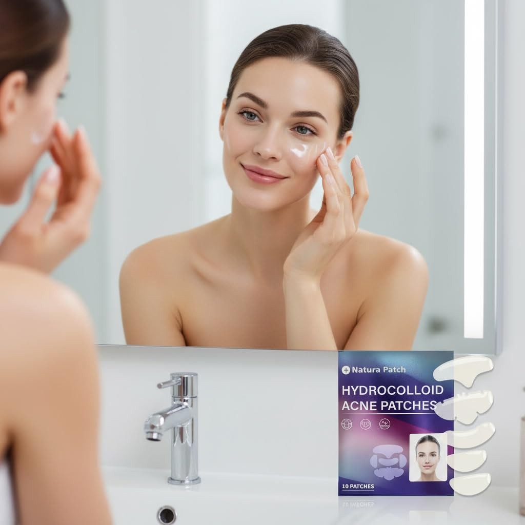 Full Face Hydrocolloid Acne Patches - Large Zit Stickers for All Skin Types
