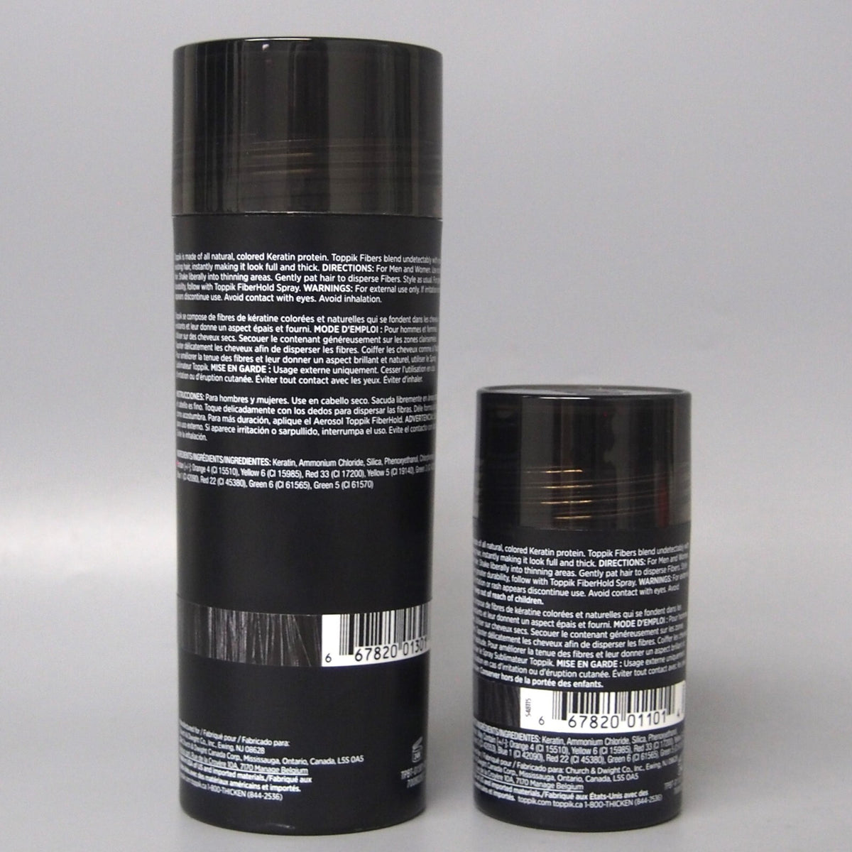 DUO Toppik Black Giant Size 55gr / 1.94oz & Regular 12gr/0.42oz